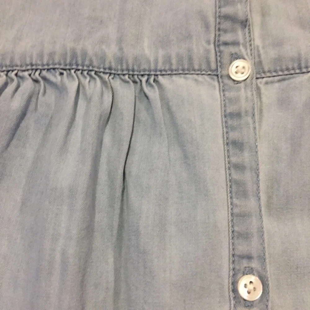 NWT Joie Aubrielle Chambray Top Small Cotton Silk blue - Picture 5 of 7